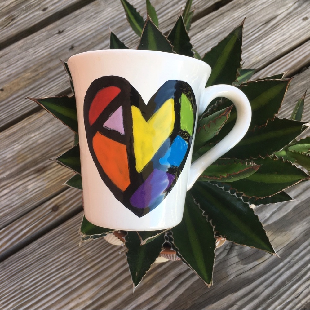 One-Of-A-Kind Heart Cup Mug Handcrafted